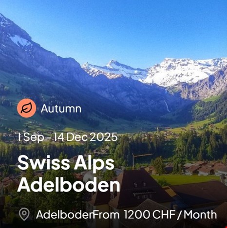 SWISS ALPS Hub Travel image on Nomad Stays